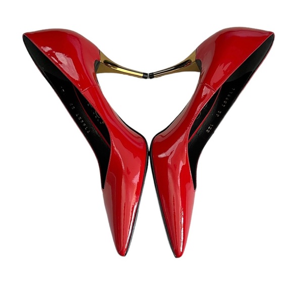 ⛔️ SOLD ⛔️ NEW Gucci Women's Priscilla Patent Leather Pointed-Toe Pumps 39 Red - Picture 3 of 13